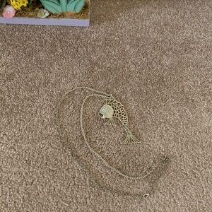 Sparkly Fish Necklace with Moving Fin & Tail